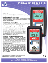 Thumbnail of document Data Sheet - 510B & 511B RTD Simulators